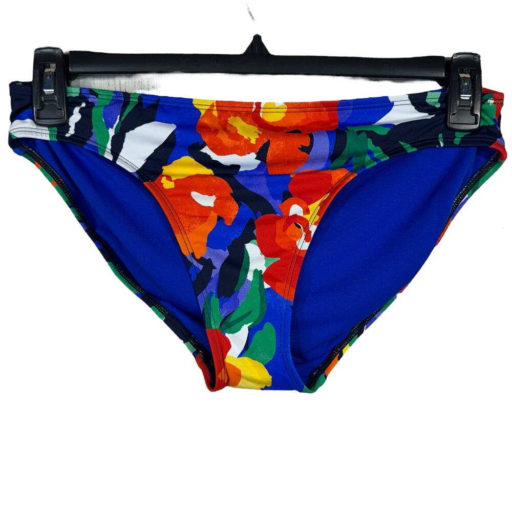 Lauren Ralph Lauren SZ 10 Swim Bikini Bottom Floral Lined Stretch Multi